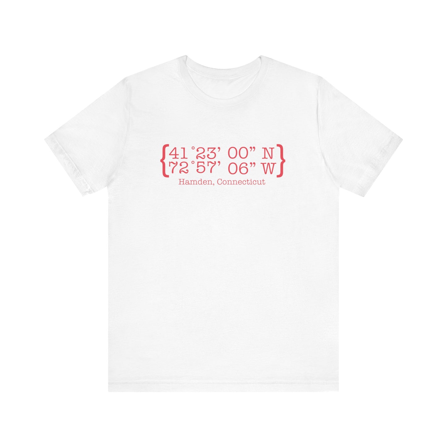 Hamden Coordinates // Hamden Connecticut t shirt// finding connecticut 