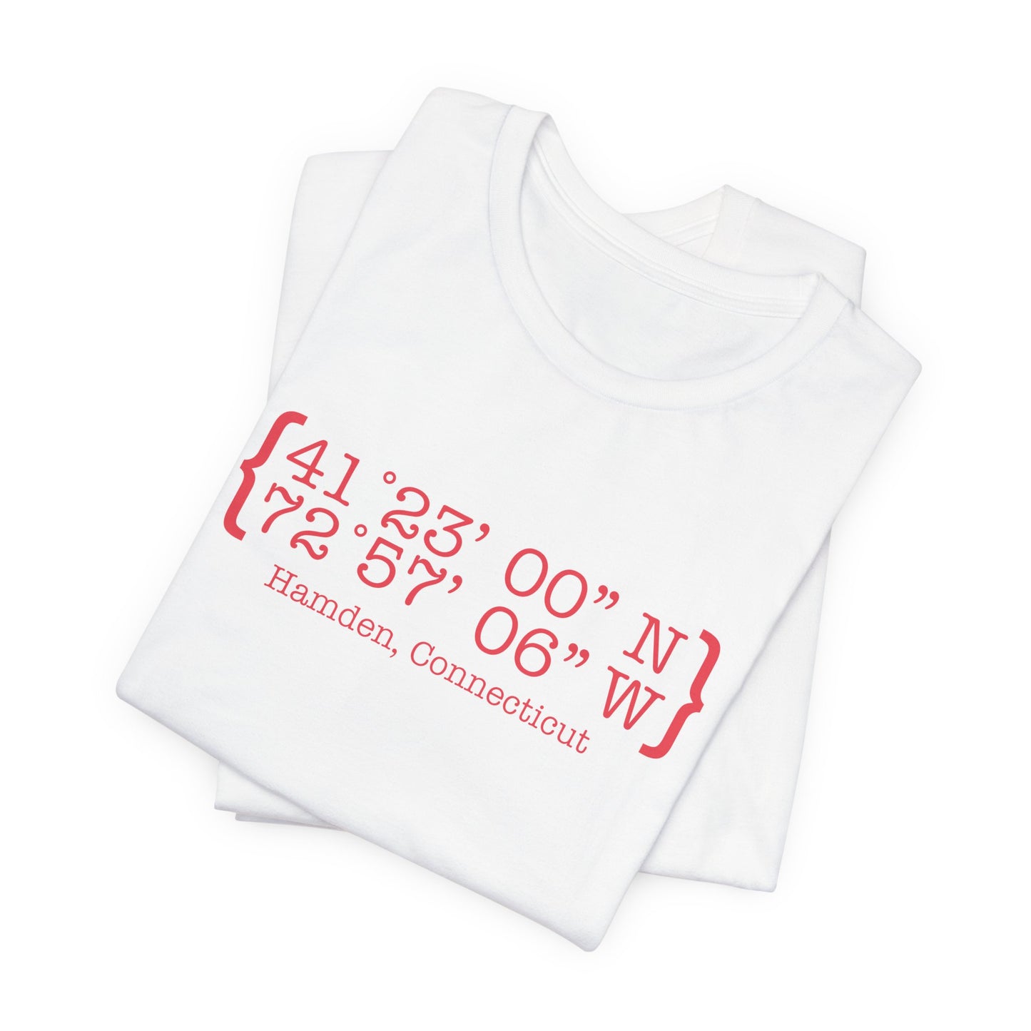 Hamden Coordinates // Hamden Connecticut t shirt// finding connecticut 