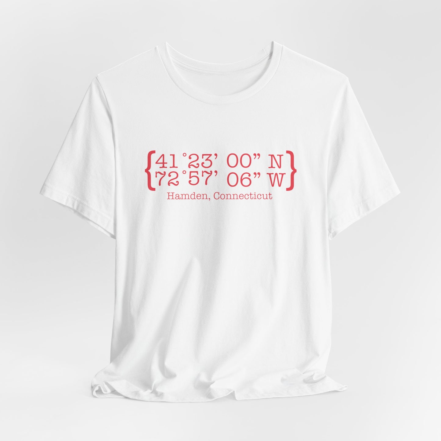 Hamden Coordinates // Hamden Connecticut t shirt// finding connecticut 
