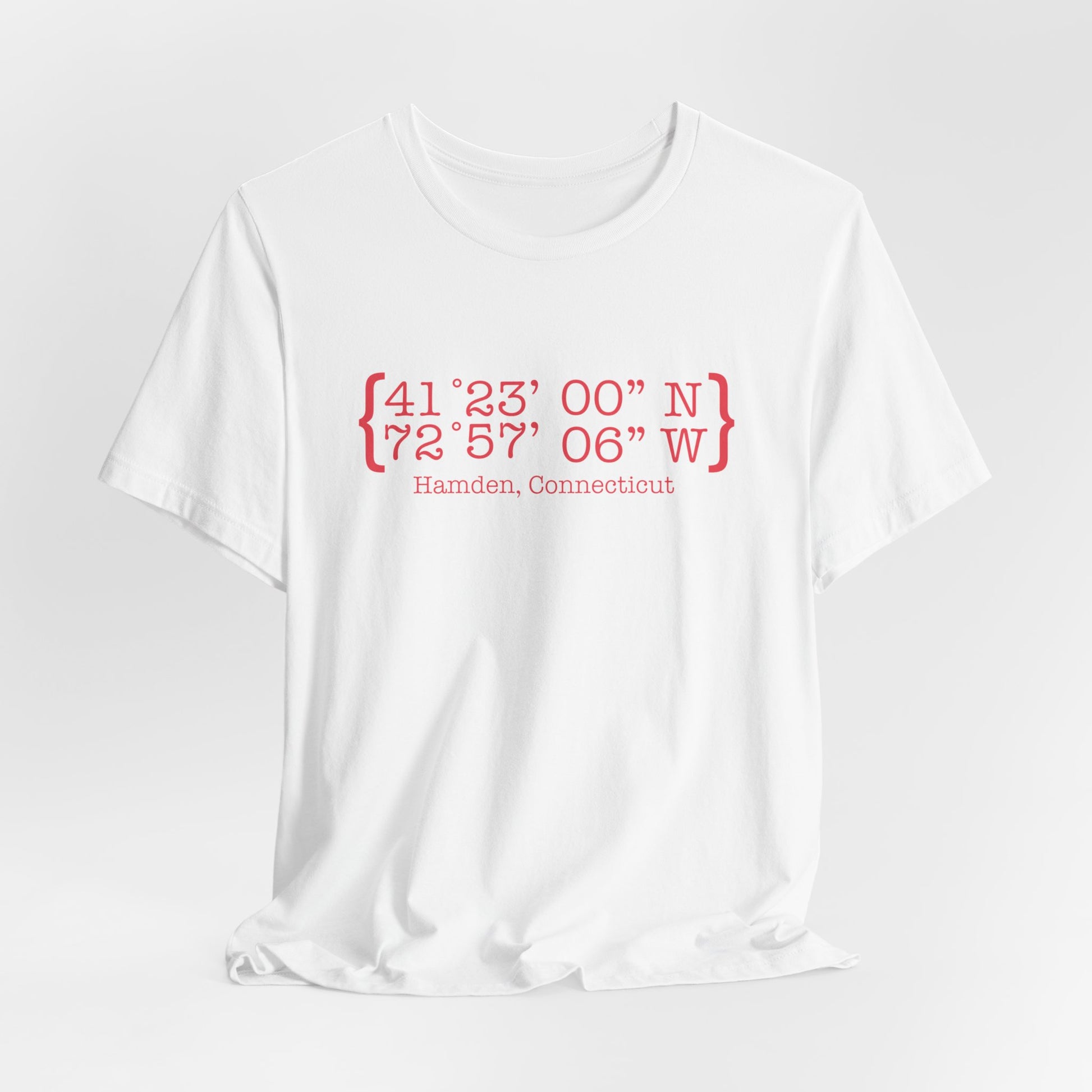 Hamden Coordinates // Hamden Connecticut t shirt// finding connecticut 