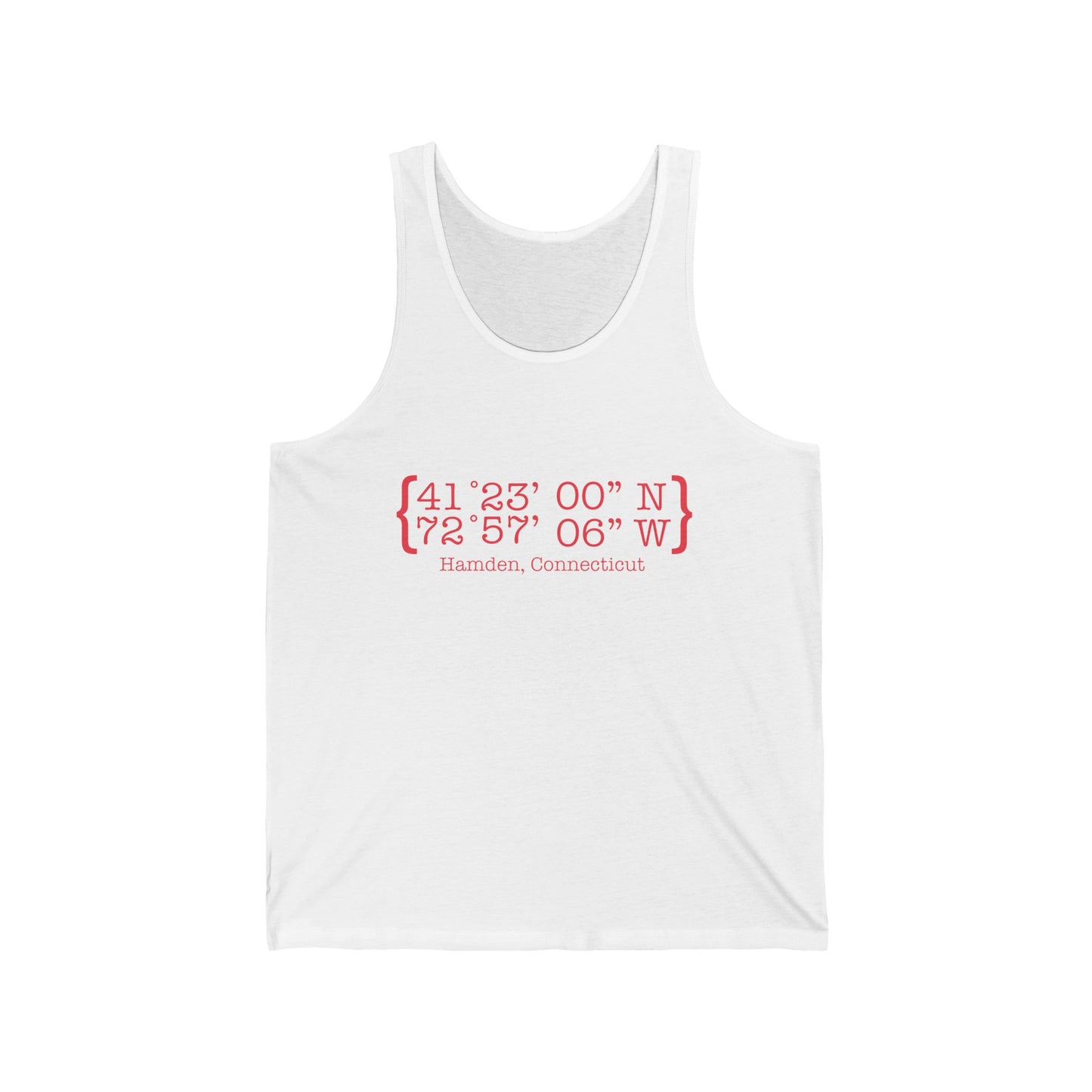 Hamden Coordinates // Hamden Connecticut tank top shirt  / finding connecticut 
