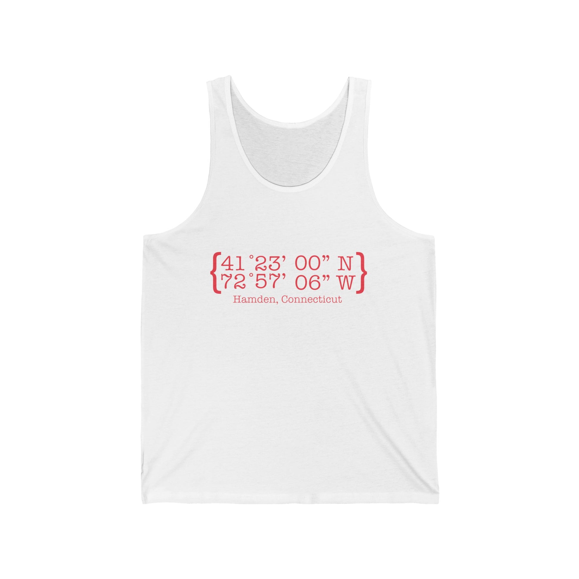 Hamden Coordinates // Hamden Connecticut tank top shirt  / finding connecticut 