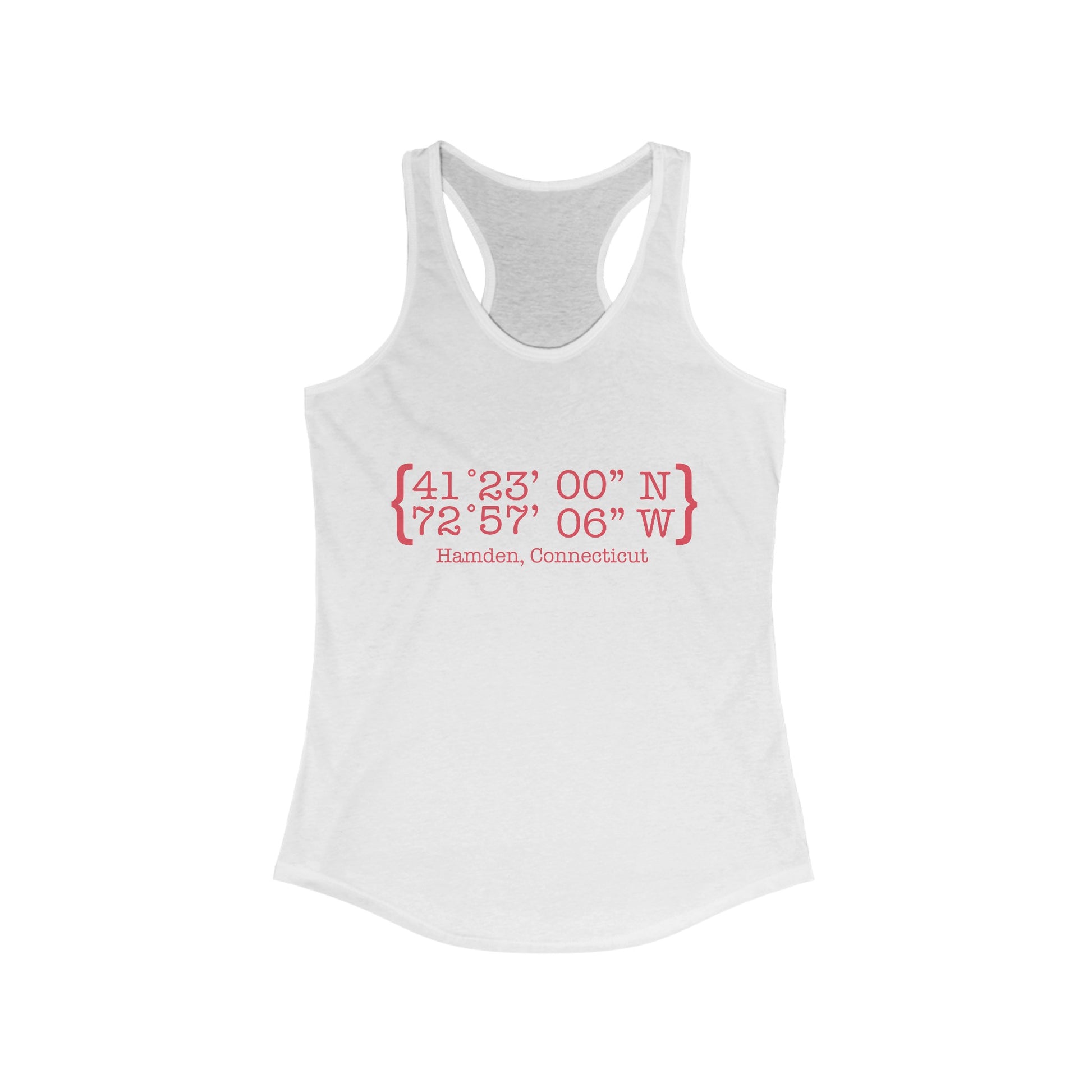 Hamden Coordinates // Hamden Connecticut womens tank top shirt  / finding connecticut 