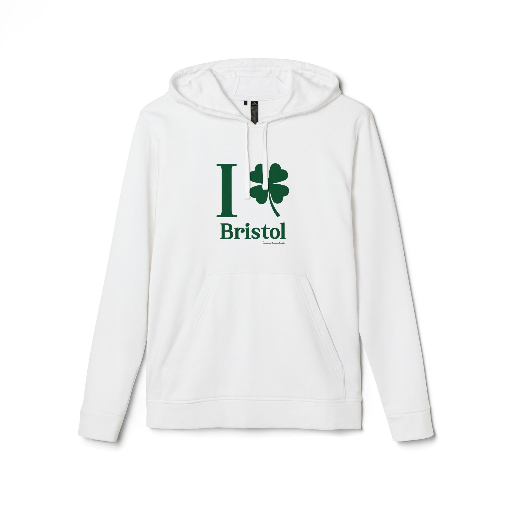I Clover Bristol // Bristol Connecticut St. Patrick's Day Adidas hoodie sweatshirt  // finding connecticut