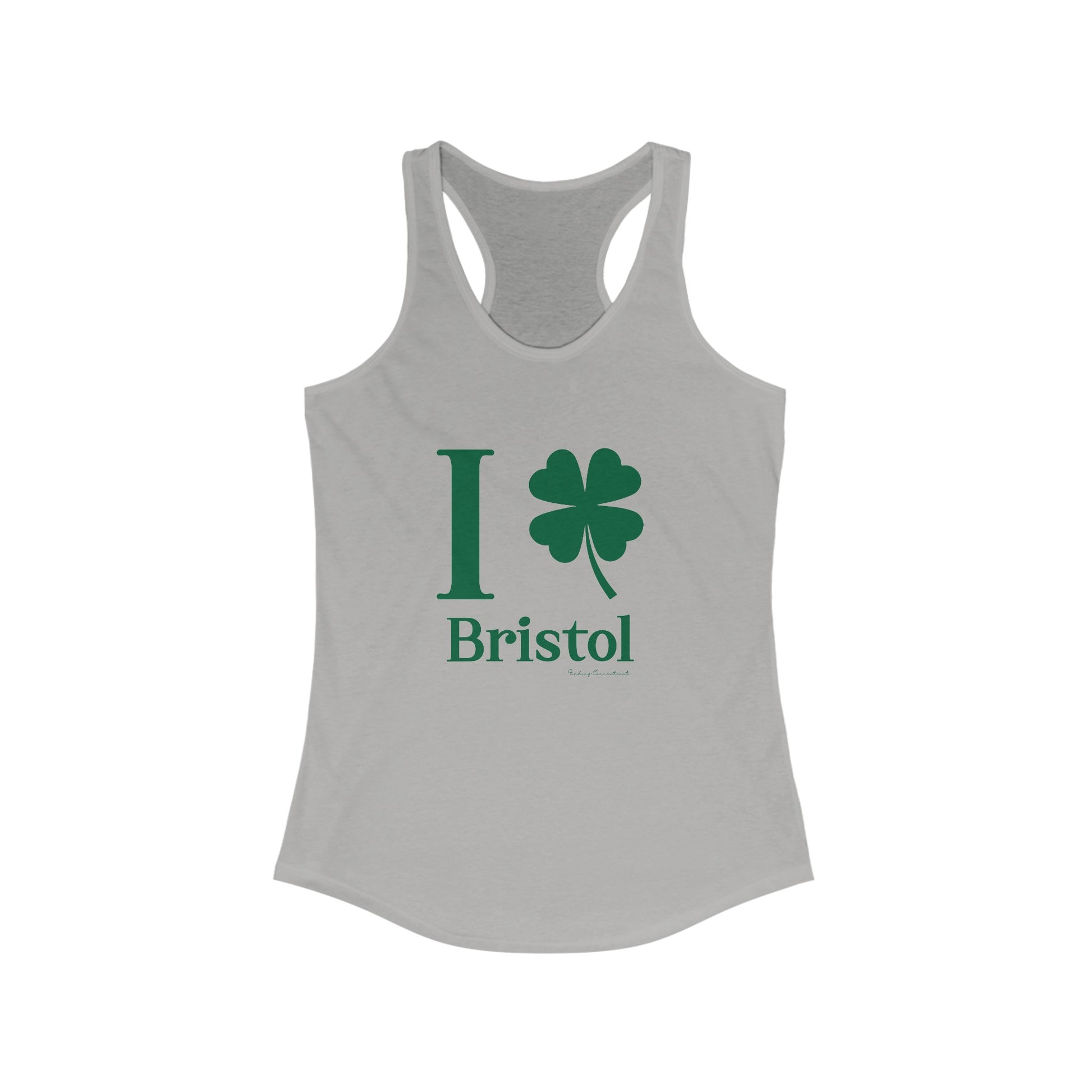 I Clover Bristol // Bristol Connecticut St. Patrick's Day womens tank top shirt  // finding connecticut