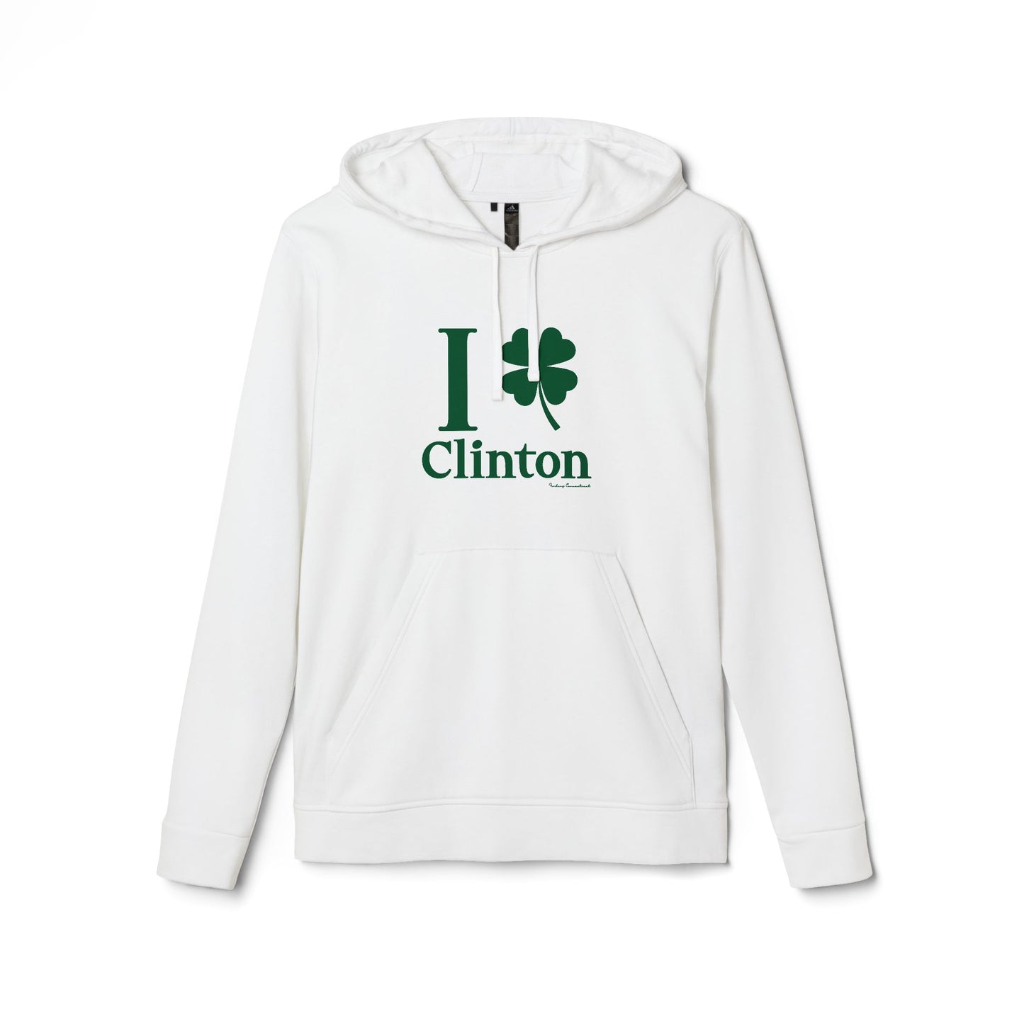 I Clover Clinton // Clinton CT st. Patricks day Adidas hoodie sweatshirt // finding connecticut  