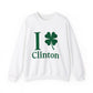 I Clover Clinton // Clinton CT st. Patricks day unisex sweatshirt // finding connecticut  