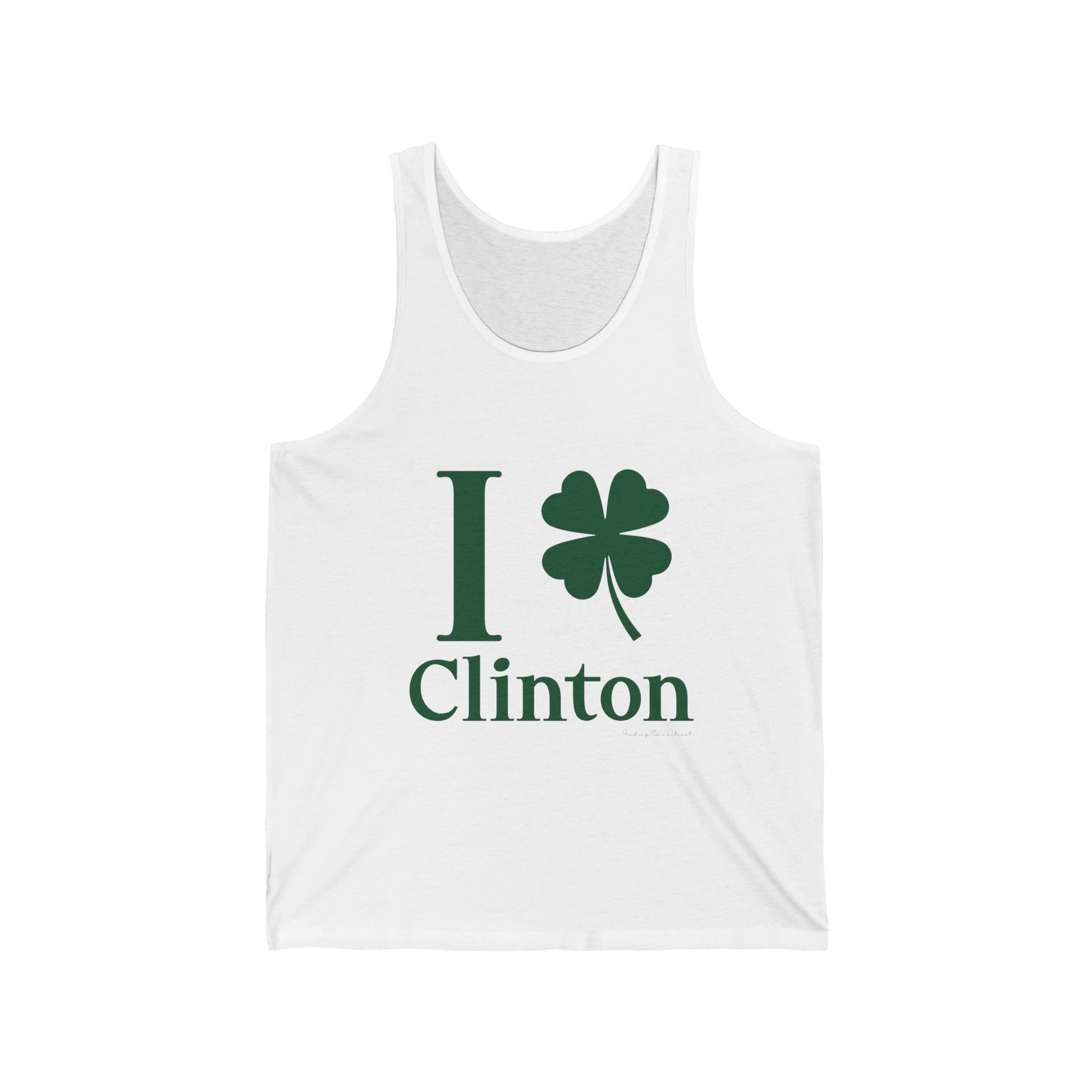 I Clover Clinton // Clinton CT unisex tank top shirt // finding connecticut 