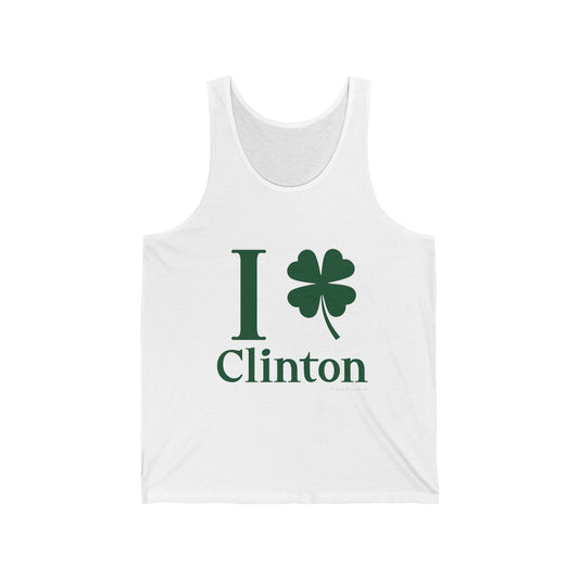 I Clover Clinton // Clinton CT unisex tank top shirt // finding connecticut 