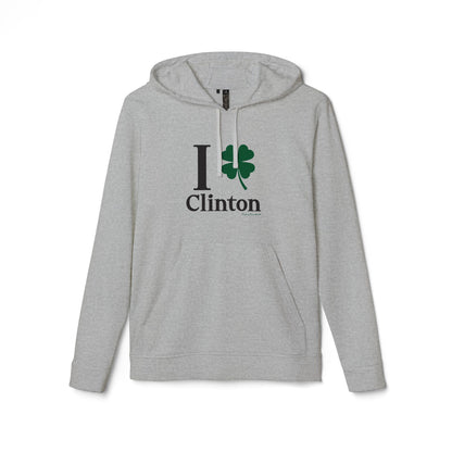 I Clover Clinton // Clinton Connecticut st. Patricks day  Adidas unisex hoodie sweatshirt // finding connecticut  