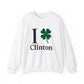 I Clover Clinton // Clinton Connecticut st. Patricks day  unisex sweatshirt // finding connecticut  