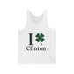 I Clover Clinton // Clinton Connecticut st. Patricks day  unisex tank top shirt  // finding connecticut  