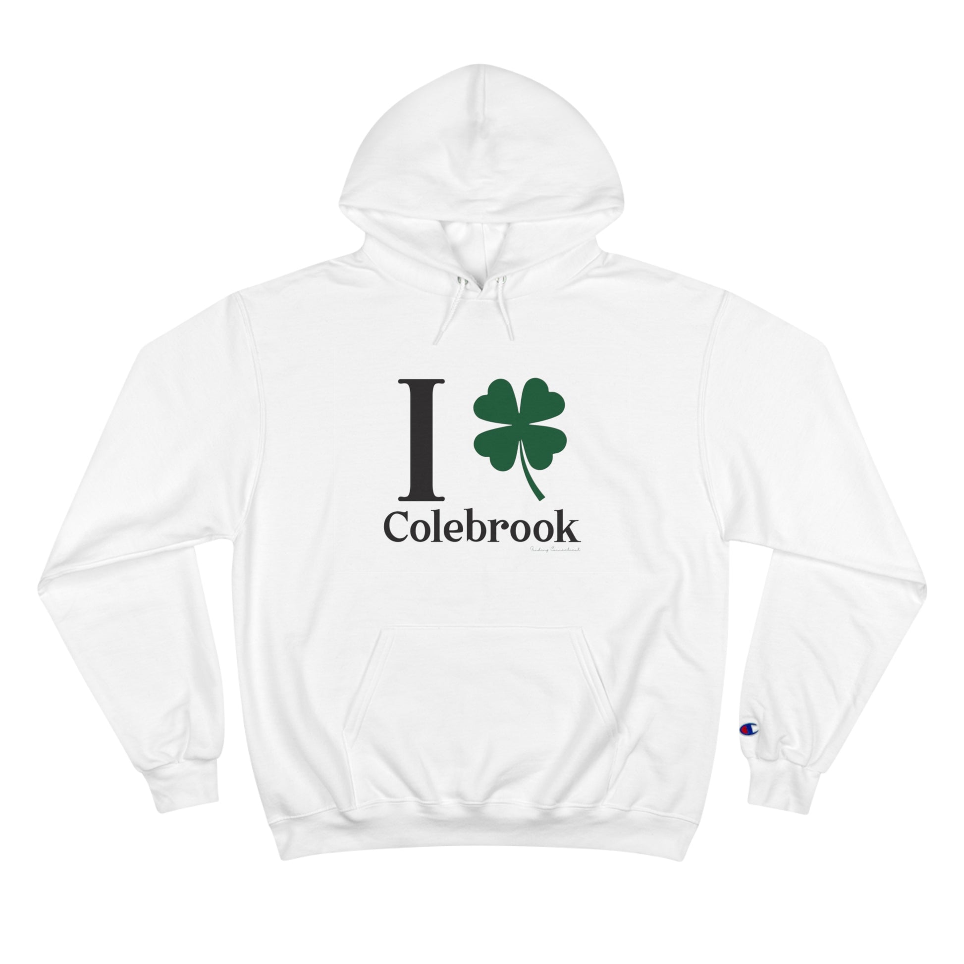 I Clover Colebrook // Colebrook CT unisex champion hoodie sweatshirt   // finding connecticut 