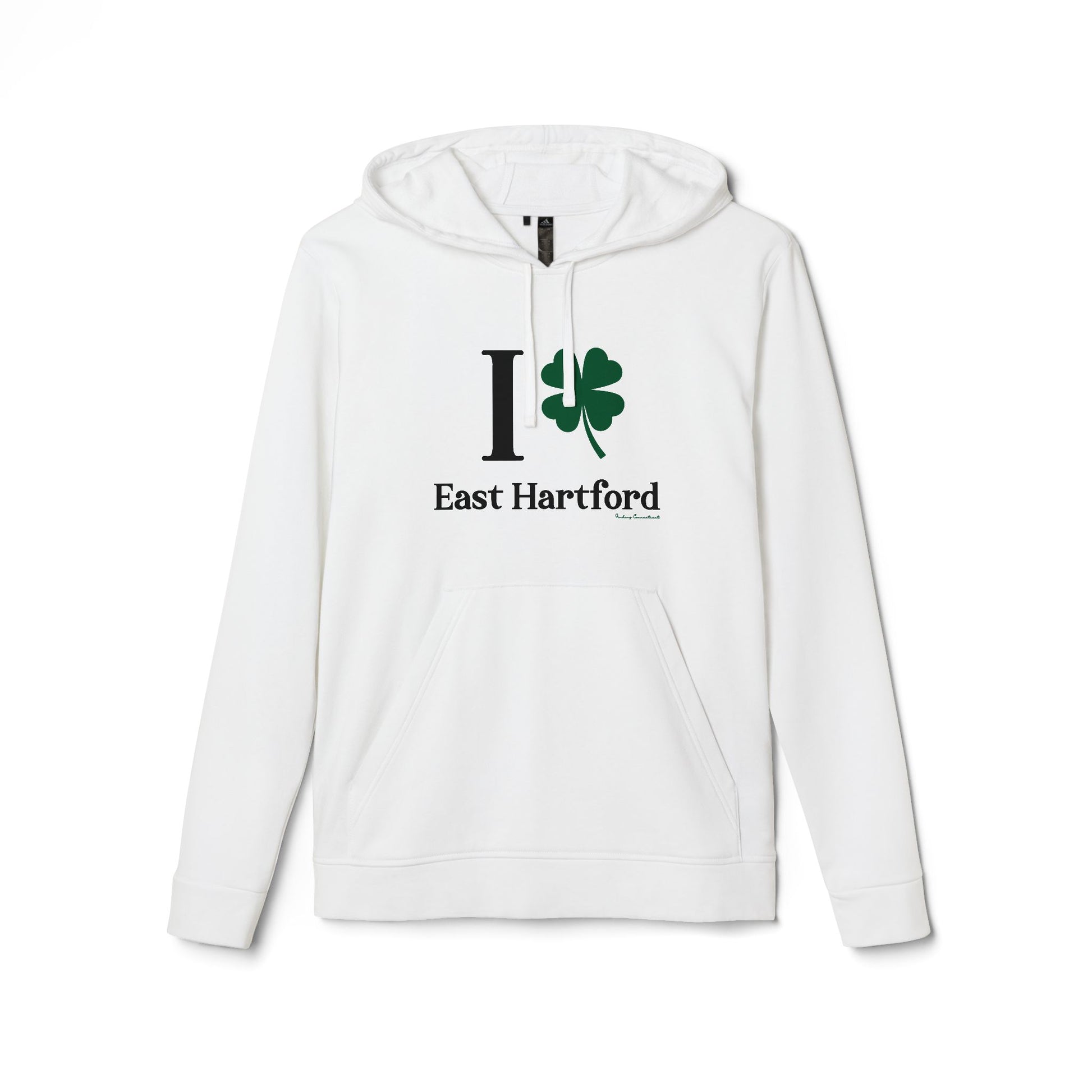 I Clover East Hartford // East Hartford Connecticut St Patrick's Day Adidas hoodie sweatshirt // finding connecticut 