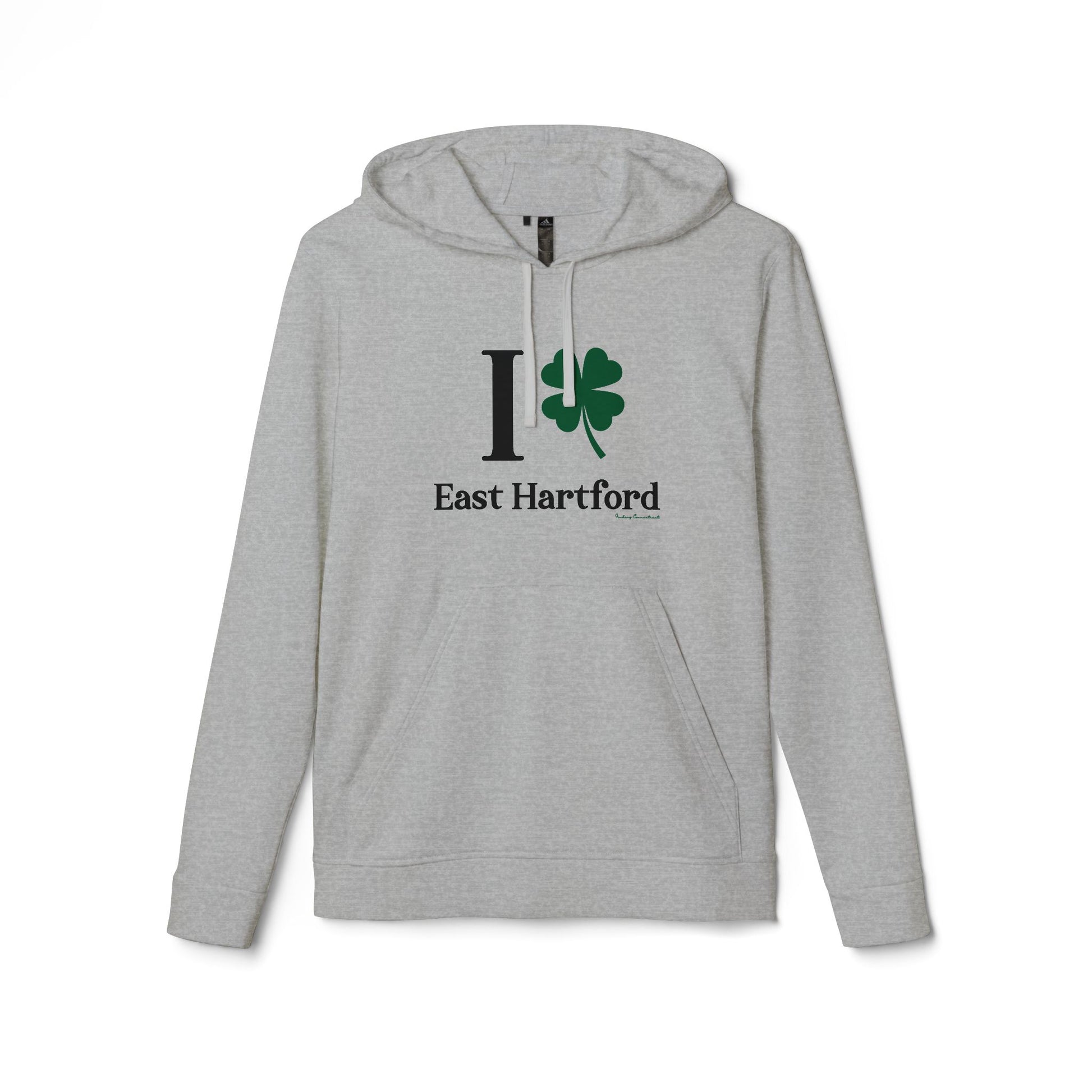 I Clover East Hartford // East Hartford Connecticut St Patrick's Day Adidas hoodie sweatshirt // finding connecticut 