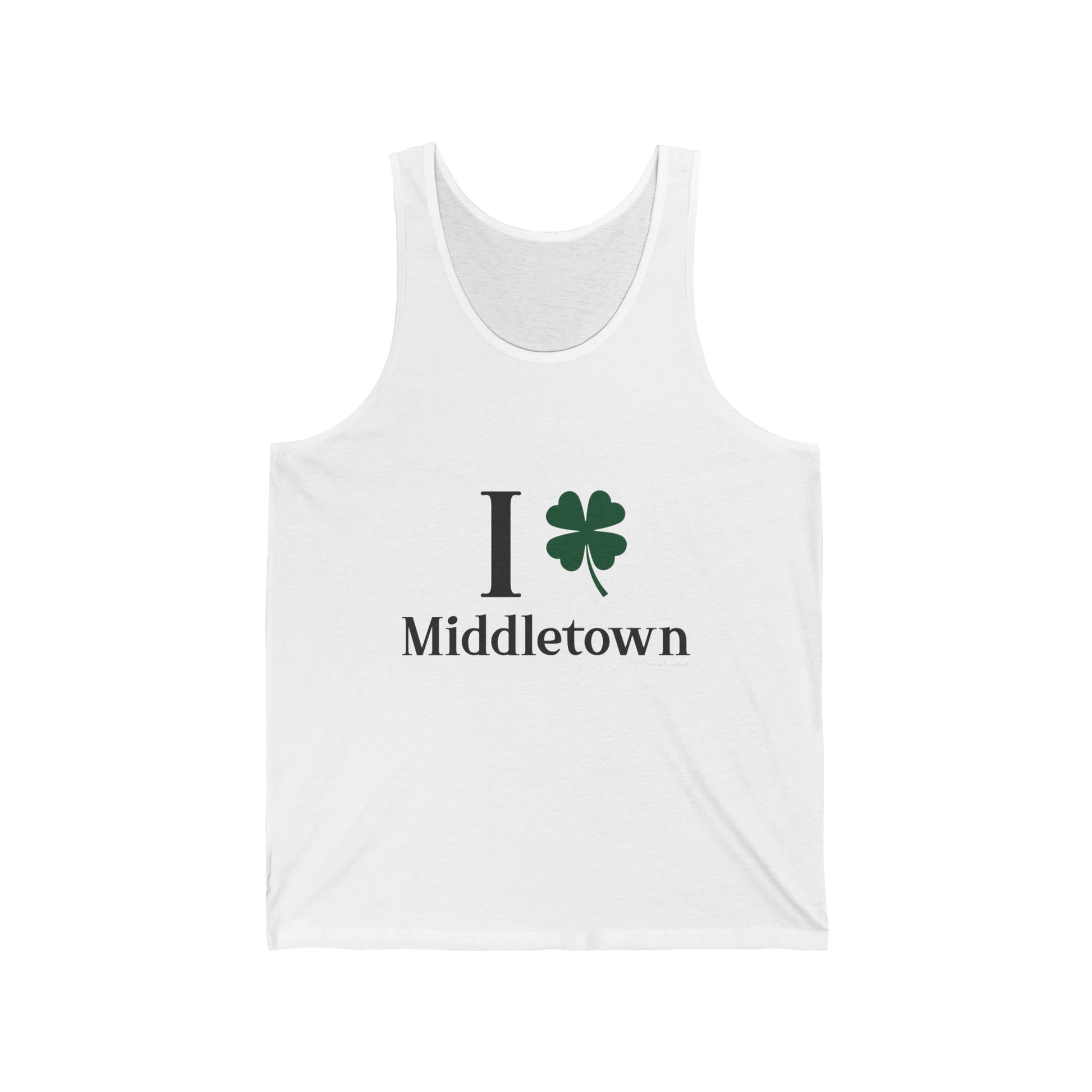 I Clover Middletown /// Middletown CT st patricks unisex tank top shirt// finding connecticut 