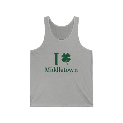 I Clover Middletown /// Middletown Connecticut st patricks unisex tank top shirt// finding connecticut  0