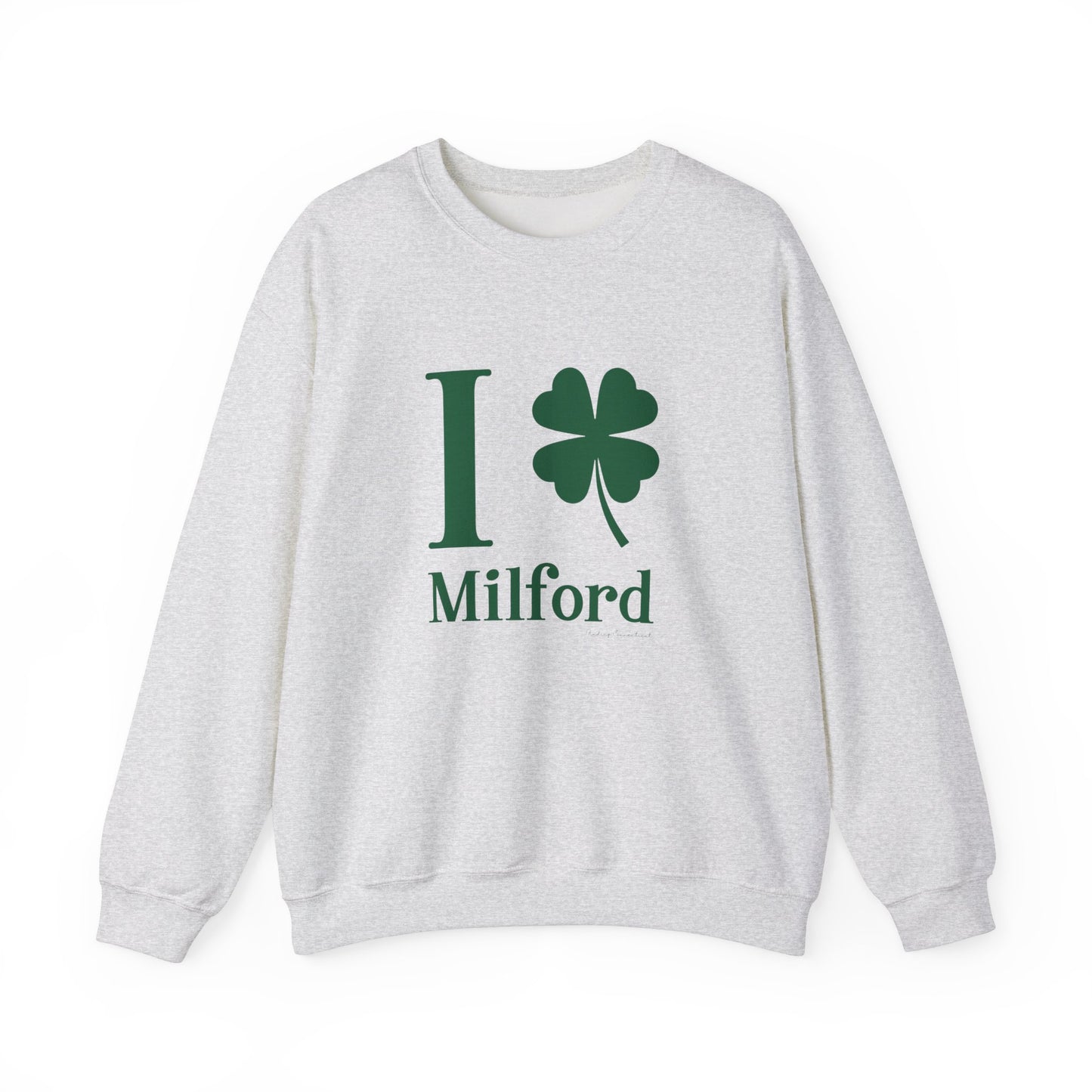 I Clover Milford // Milford Connecticut St Patrick's Day sweatshirt // finding connecticut 