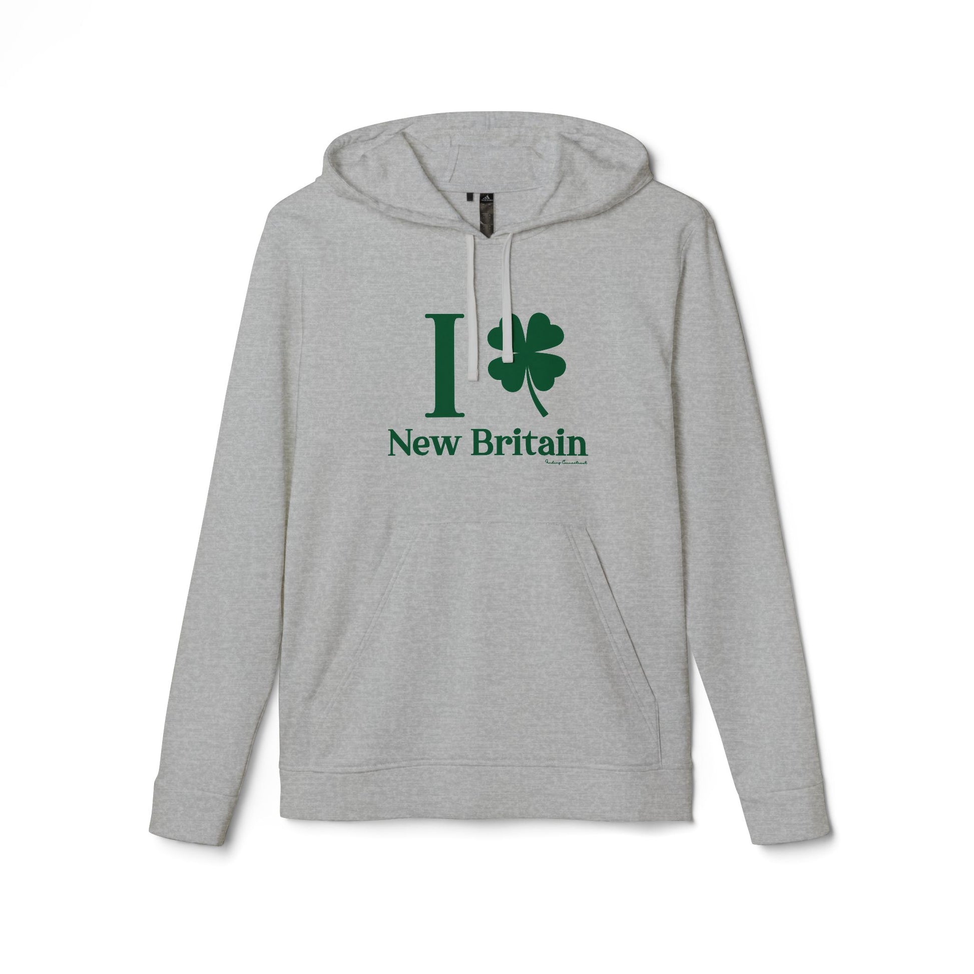 I Clover New Britain // New Britain Connecticut st. Patrick's day merch adidas hoodie sweatshirt // finding connecticut   