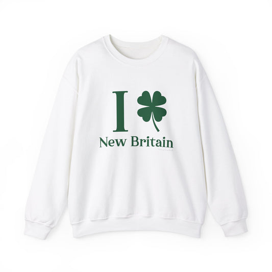 I Clover New Britain // New Britain Connecticut st. Patrick's day merch unisex sweatshirt  // finding connecticut  