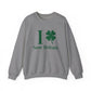 I Clover New Britain // New Britain Connecticut st. Patrick's day merch unisex sweatshirt  // finding connecticut  