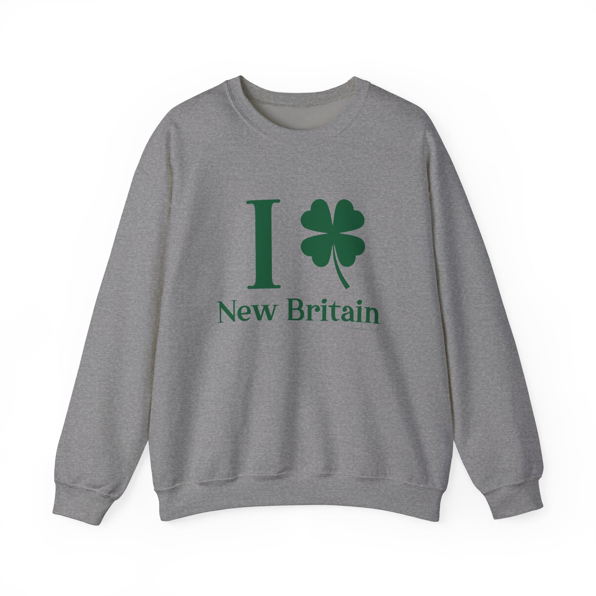 I Clover New Britain // New Britain Connecticut st. Patrick's day merch unisex sweatshirt  // finding connecticut  