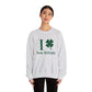 I Clover New Britain // New Britain Connecticut st. Patrick's day merch unisex sweatshirt  // finding connecticut  