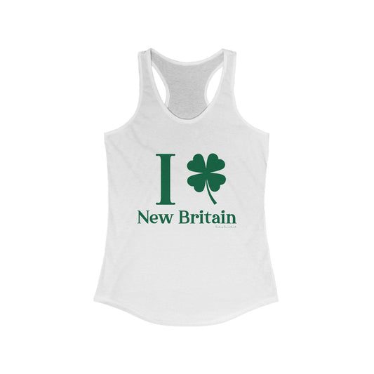 I Clover New Britain // New Britain Connecticut st. Patrick's day merch women's tank top shirt // finding connecticut   