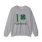 I Clover Norwich // Norwich Connecticut unisex sweatshirt   // finding connecticut 