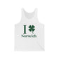 I Clover Norwich // Norwich Connecticut unisex tank top shirts     // finding connecticut 