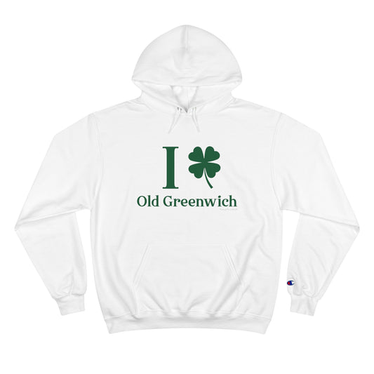 I Clover Old Greenwich // Old Greenwich - Greenwich CT unisex champion hoodie sweatshirt  / finding connecticut  