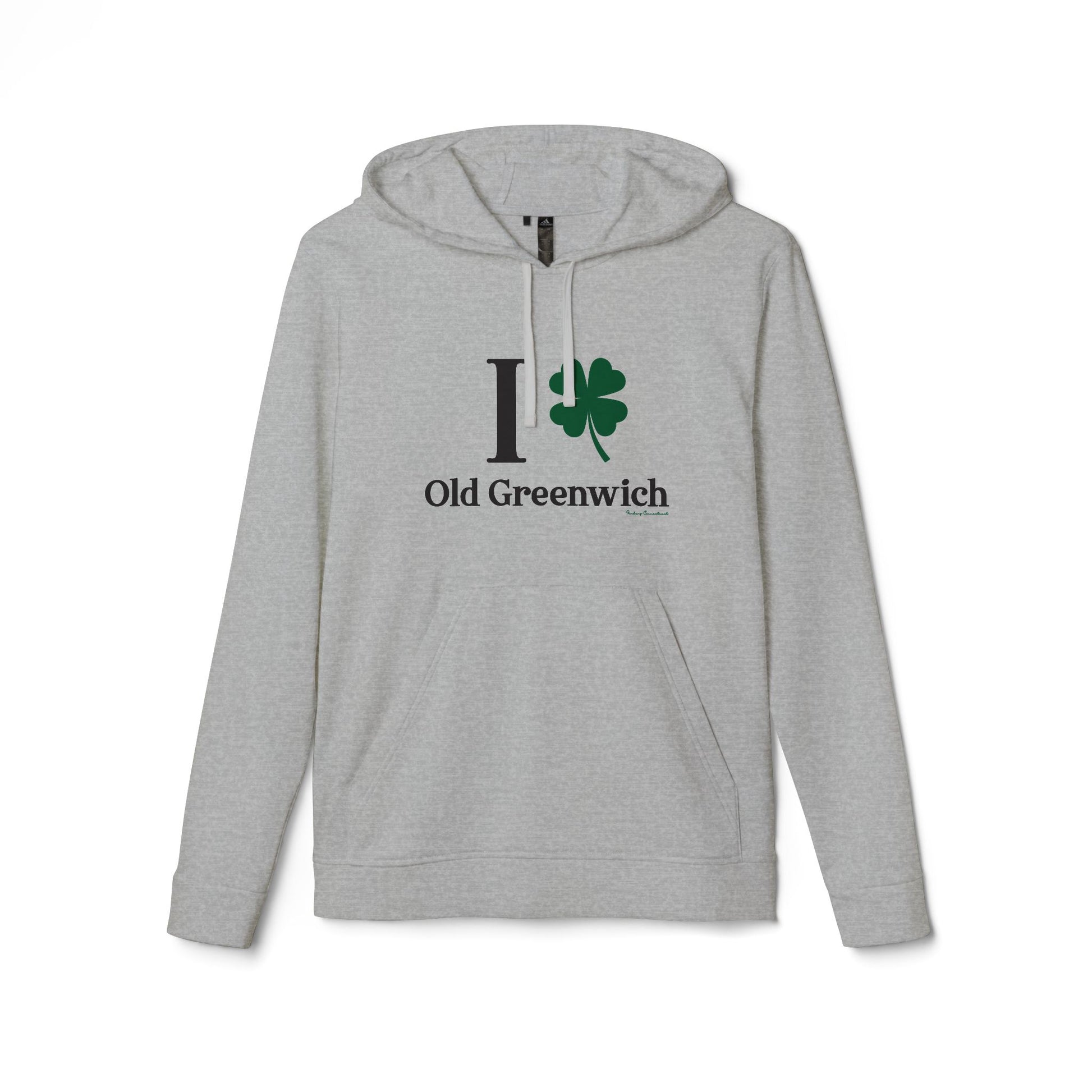 I Clover Old Greenwich // Old Greenwich - Greenwich Connecticut unisex adidas hoodie sweatshirt  / finding connecticut  