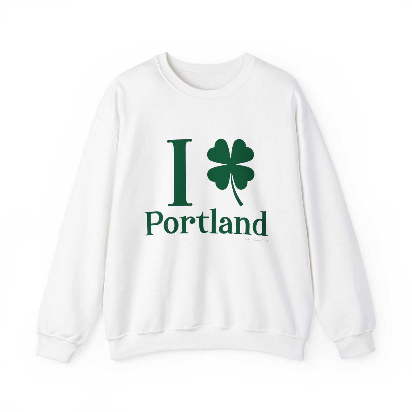 I Clover Portland // Portland Connecticut st Patricks day unisex sweatshirt  // finding Connecticut   