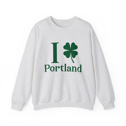 I Clover Portland // Portland Connecticut st Patricks day unisex sweatshirt  // finding Connecticut   