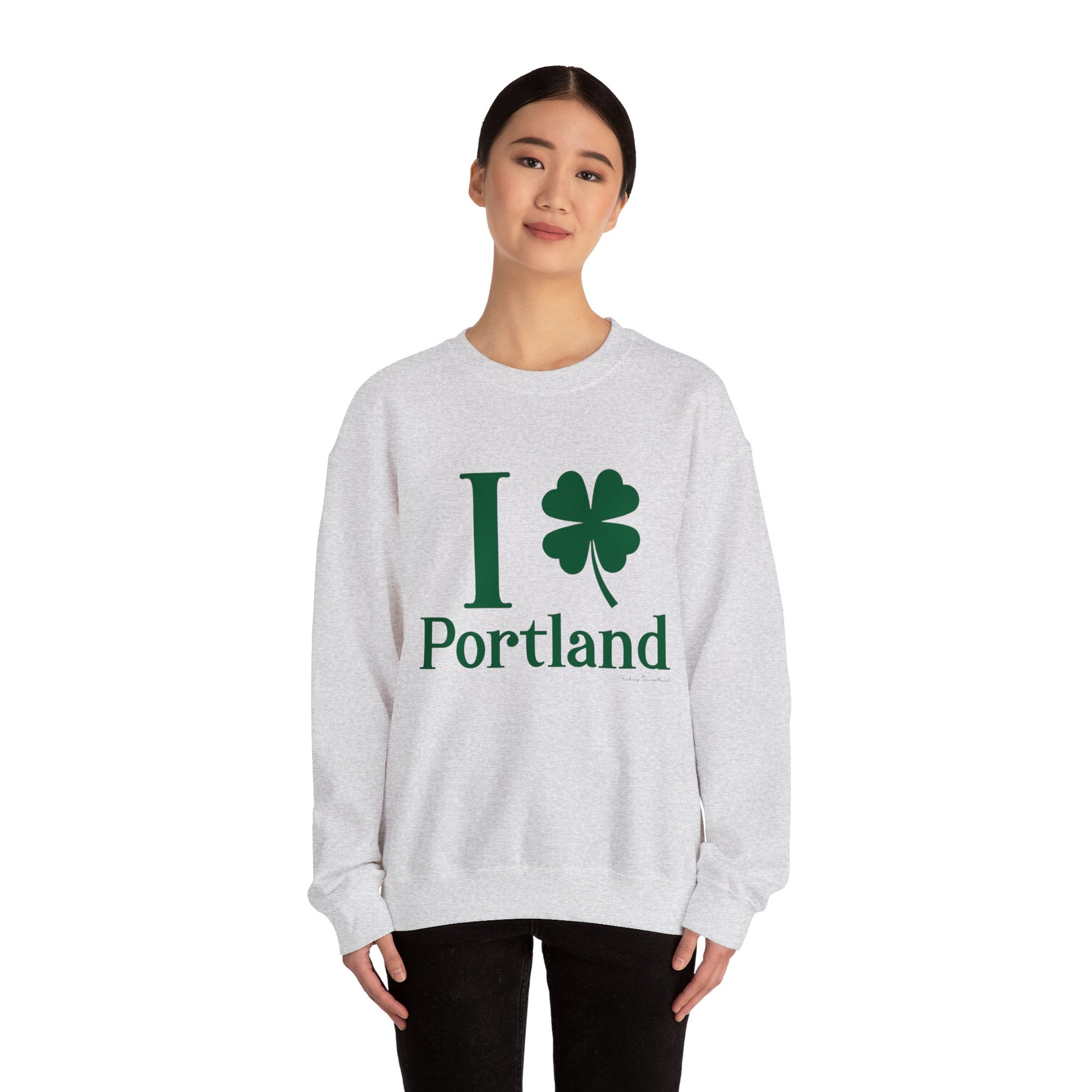 I Clover Portland // Portland Connecticut st Patricks day unisex sweatshirt  // finding Connecticut   