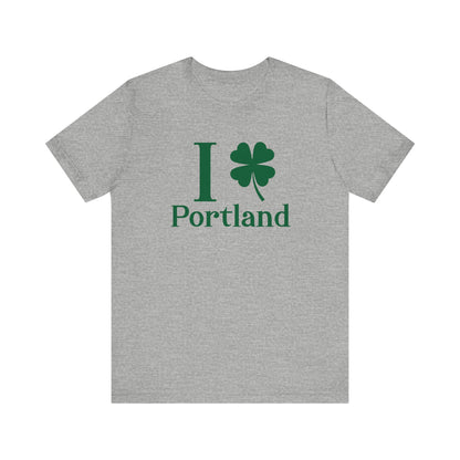 I Clover Portland // Portland Connecticut st Patricks day unisex t shirt  // finding Connecticut   