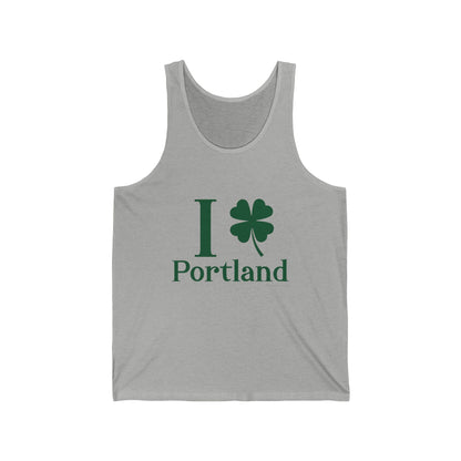 I Clover Portland // Portland Connecticut st Patricks day unisex tank top shirt  // finding Connecticut   