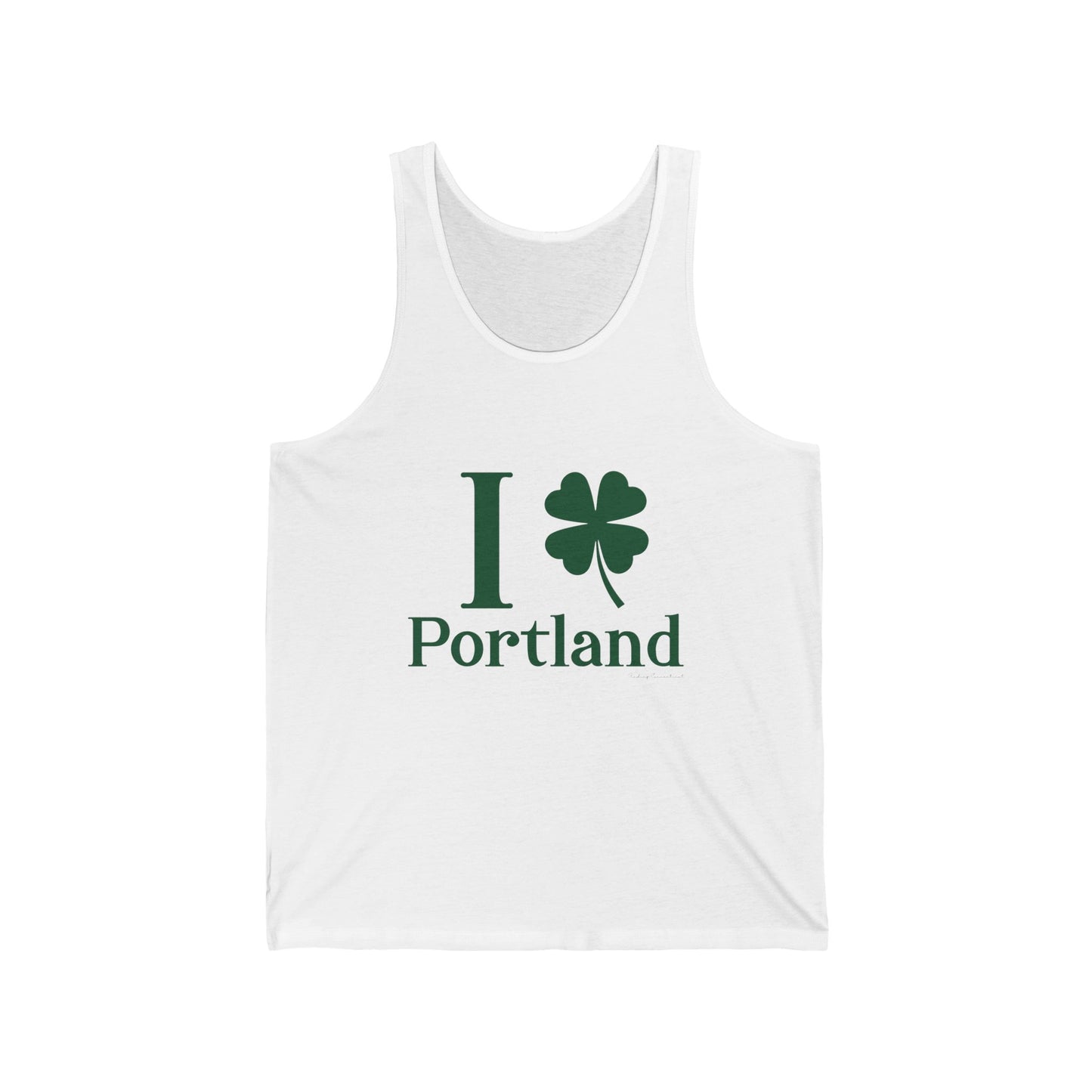 I Clover Portland // Portland Connecticut st Patricks day unisex tank top shirt  // finding Connecticut   