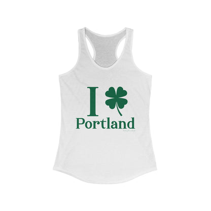 I Clover Portland // Portland Connecticut st Patricks day woman's tank top shirt  // finding Connecticut   