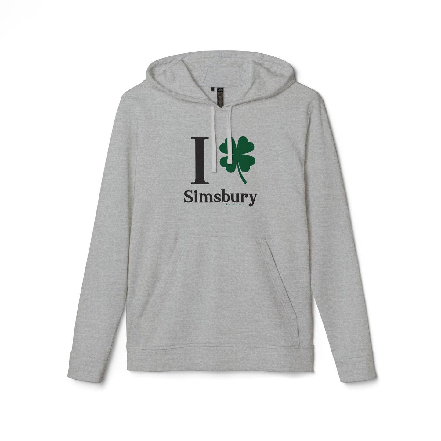 I Clover Simsbury // simsbury connecticut unisex adidas hoodie sweatshirt // finding connecticut 