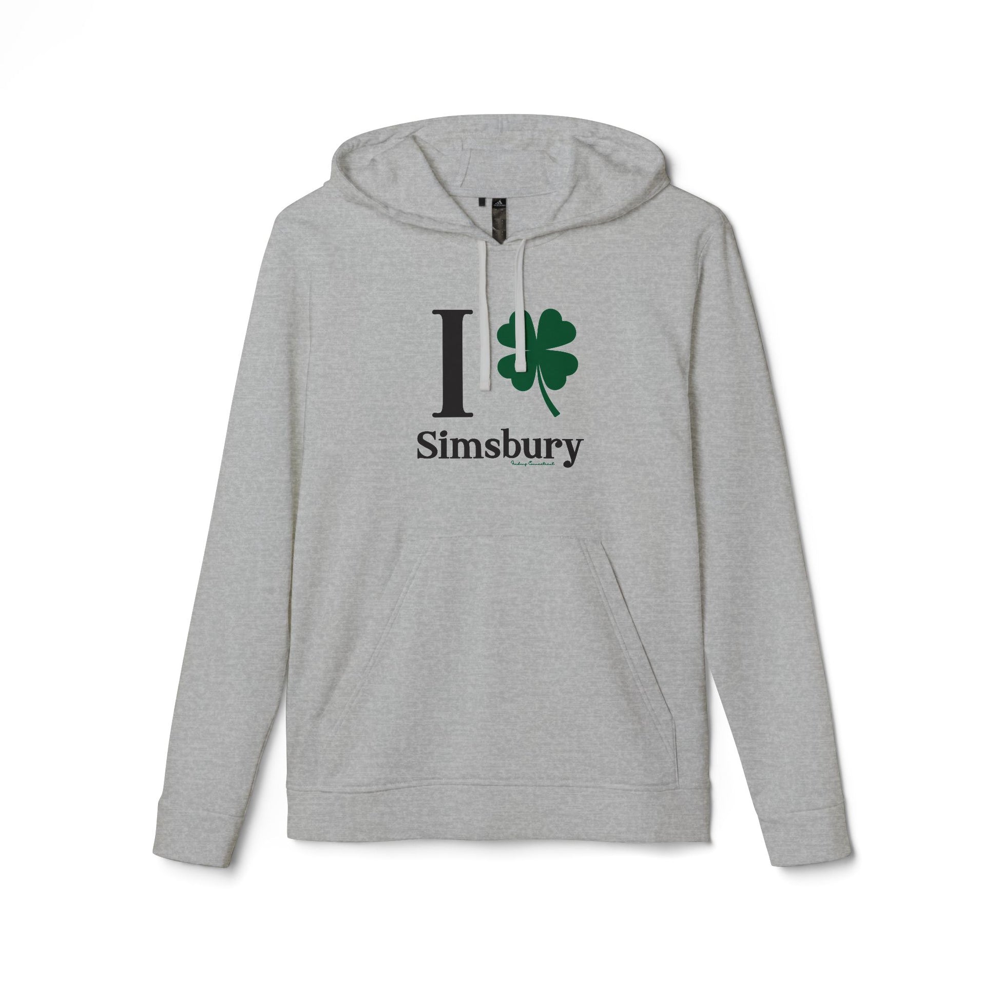 I Clover Simsbury // simsbury connecticut unisex adidas hoodie sweatshirt // finding connecticut 