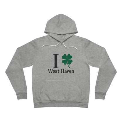 I Clover West Haven  // west haven CT  St. Patrickts day unisex  hoodie sweatshirt  // finding connecticut  