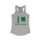 I Clover West Haven  // west haven CT  St. Patrickts day womens tank top shirt  // finding connecticut  