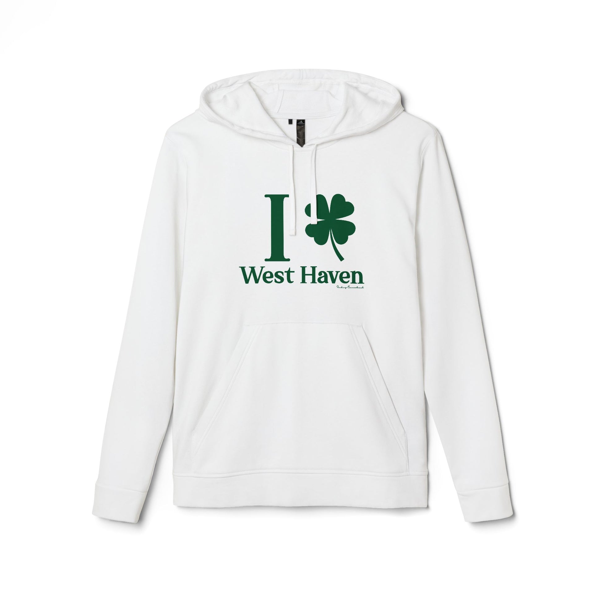 I Clover West Haven  // west haven Connecticut  St. Patrickts day Adidas hoodie sweatshirt   // finding connecticut  