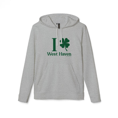 I Clover West Haven  // west haven Connecticut  St. Patrickts day Adidas hoodie sweatshirt   // finding connecticut  