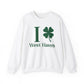 I Clover West Haven  // west haven Connecticut  St. Patrickts day sweatshirt   // finding connecticut  