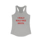 I Really Really Miss Bristol // Bristol Connecticut women's tank top shirt // finding connecticut 