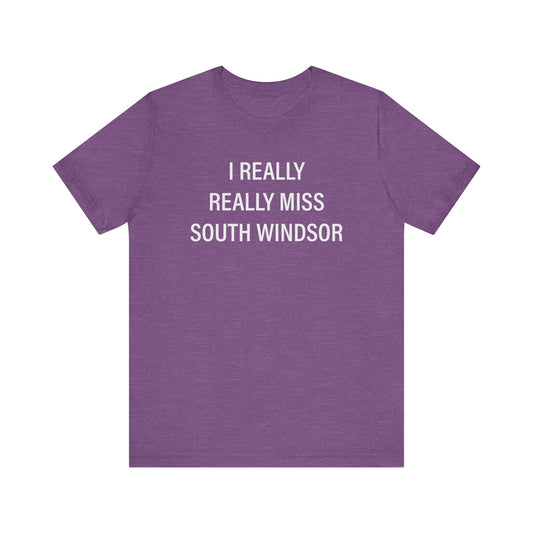 I Really Really Miss South Windsor // South Windsor CT unisex t shirt // finding connecticut 