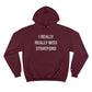 I Really Really Miss Stratford // Stratford CT Champion unisex hoodie sweatshirt // finding connecticut 