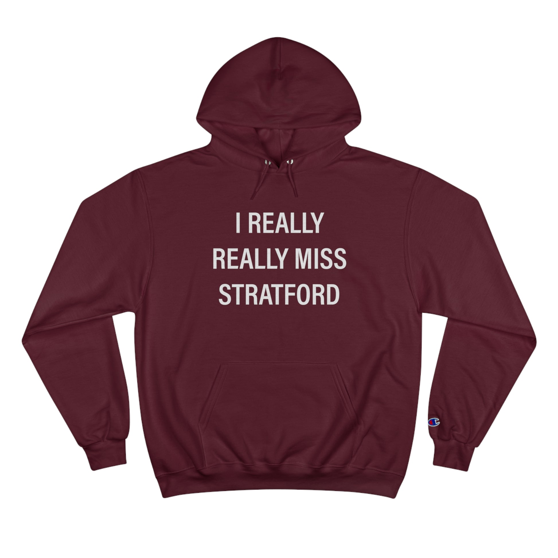 I Really Really Miss Stratford // Stratford CT Champion unisex hoodie sweatshirt // finding connecticut 